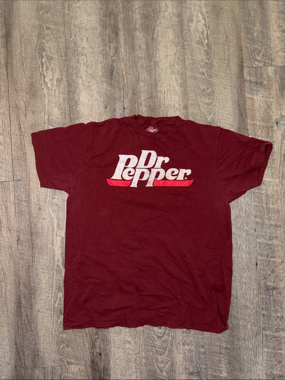 Dr Pepper Logo Short Sleeve Tee in Maroon